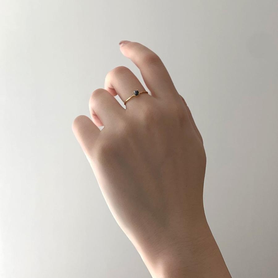 イロンデール エペパン hirondelle et pepin / k18 hr-295 ローズカットブラックダイヤリング レディース 指輪 ギフト プレゼント 記念日 アク… | hirondelle | 05