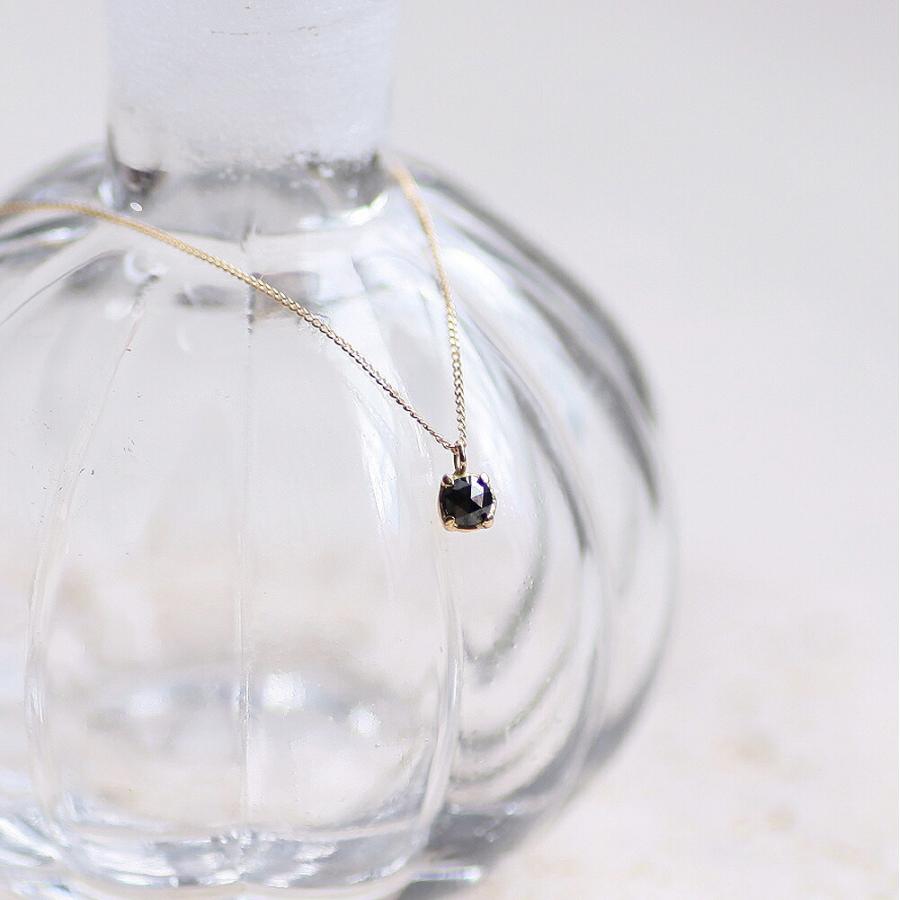 イロンデール エペパン hirondelle et pepin / k18 hn-291 ローズカットブラックダイヤネックレス レディース ギフト プレゼント アクセサリー … | hirondelle | 01