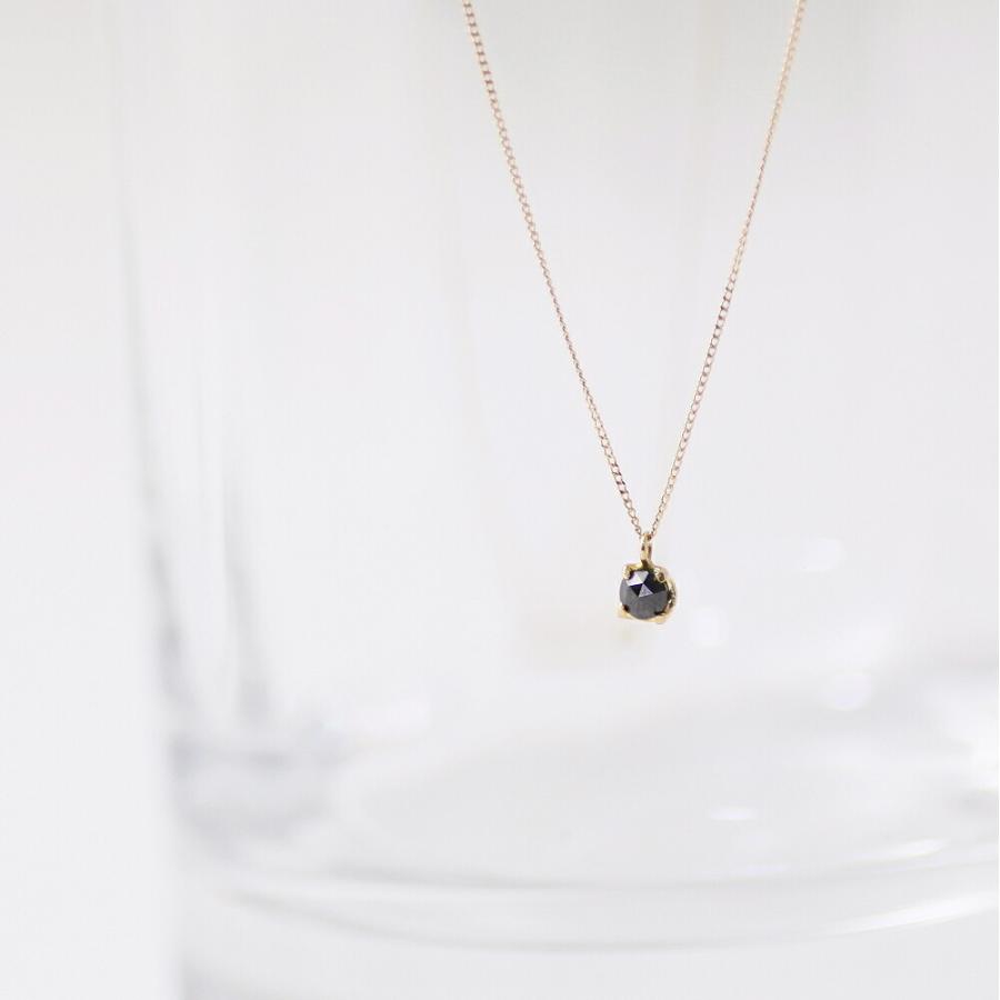 イロンデール エペパン hirondelle et pepin / k18 hn-291 ローズカットブラックダイヤネックレス レディース ギフト プレゼント アクセサリー … | hirondelle | 04