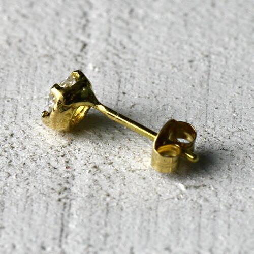 イロンデール エペパン hirondelle et pepin / k18 hp-308 ローズカットダイヤピアス (片耳タイプ) レディース ギフト プレゼント アクセサリー… | hirondelle | 01