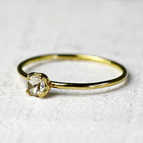 イロンデール エペパン hirondelle et pepin / k18 hr-293 ローズカットダイヤリング レディース 指輪 ギフト プレゼント 記念日 アクセサリー … | hirondelle | 01