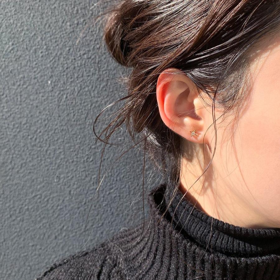 イロンデール エペパン hirondelle et pepin / k18 h-p-6-2-66 立て爪ピアス（片耳タイプ） レディース ギフト プレゼント アクセサリー ジュエ… | hirondelle | 01