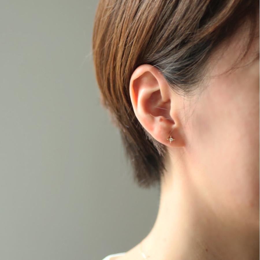 イロンデール エペパン hirondelle et pepin / k18 h-p-6-2-66 立て爪ピアス（片耳タイプ） レディース ギフト プレゼント アクセサリー ジュエ… | hirondelle | 03