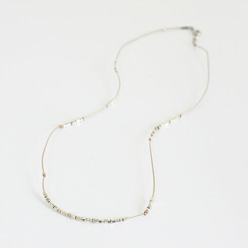 sinc（シンク） / ストリング＆シードネックレス - シルバー レディース プレゼント ギフト 贈り物 アクセサリー ジュエリー 20代 30代 40代 50代 60代 |  | 01