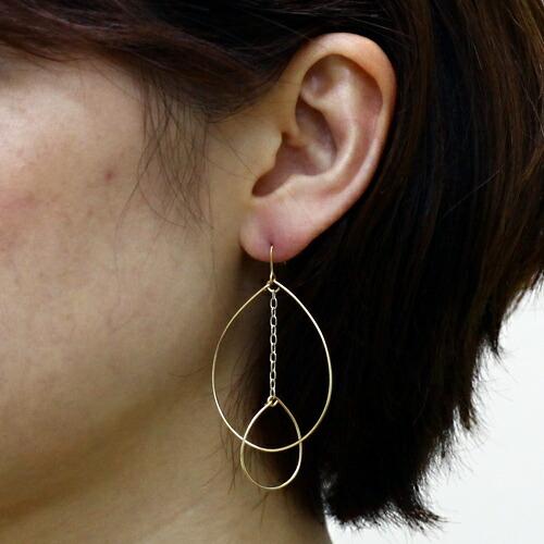 sinc（シンク） / ダブルドロップ スウィング ピアス レディース シンプル 大人 上品 綺麗 プレゼント ギフト 贈り物 アクセサリー ジュエリー 20代 30代 40代… | 