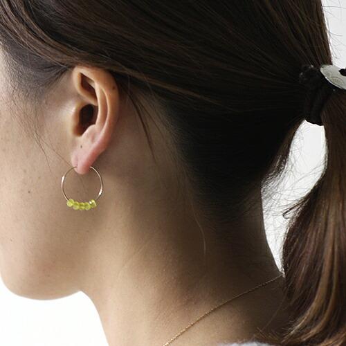 sinc（シンク） / イエロージェイド フープピアス レディース シンプル 大人 上品 綺麗 プレゼント ギフト 贈り物 アクセサリー ジュエリー 20代 30代 40代 50… |  | 02