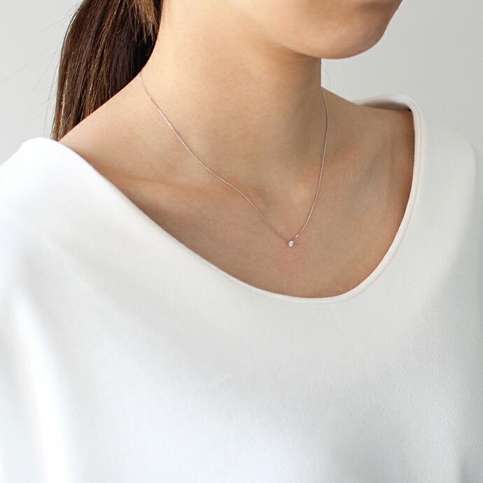 イロンデール エペパン hirondelle et pepin / pt pn-26 ルースダイヤ プラチナネックレス レディース ギフト プレゼント アクセサリー ジュエ… | hirondelle