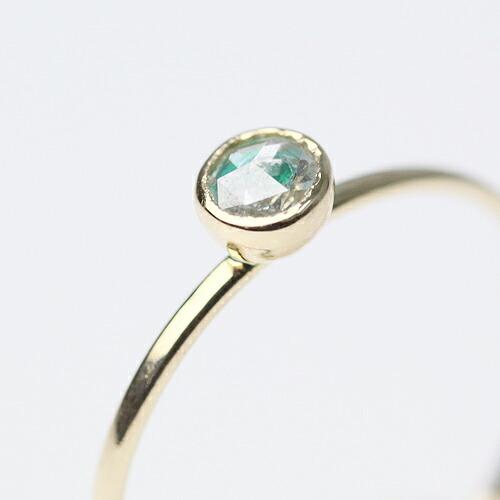 イロンデール エペパン hirondelle et pepin / k18 hr-378 レイヤーリング - エメラルド×ダイヤ レディース 指輪 ギフト プレゼント 記念日 ア… | hirondelle