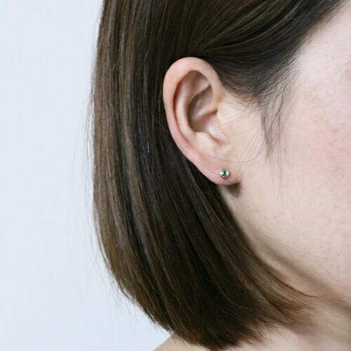 イロンデール エペパン hirondelle et pepin / k18 hp-385 レイヤーピアス (片耳タイプ) - エメラルド×ダイヤ レディース ギフト プレゼント … | hirondelle | 05