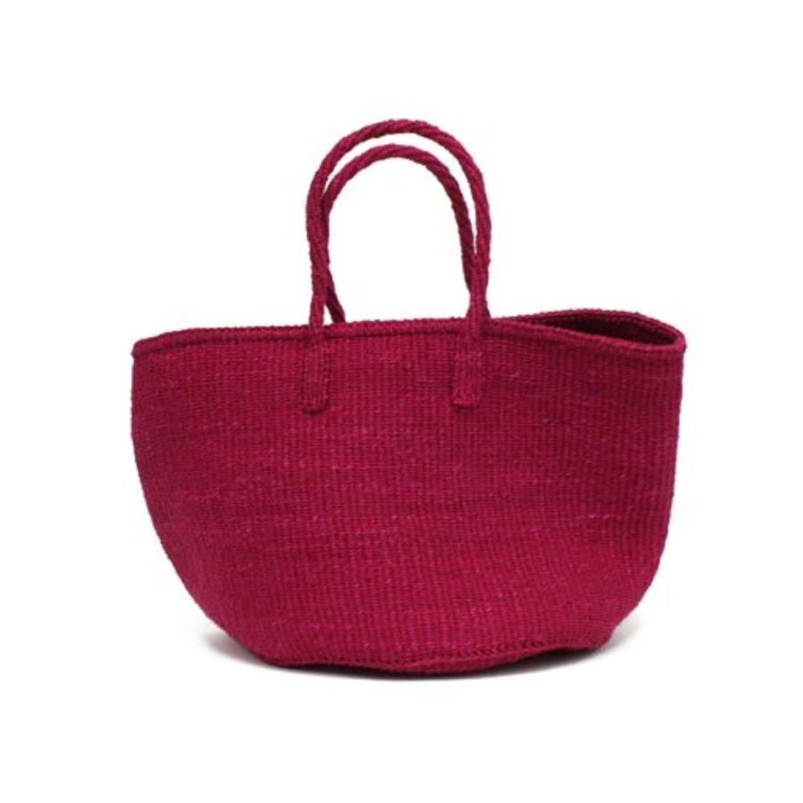 サイザル カゴバッグ ラウンド M / K1104-45 - フシア（ピンク） レディース カゴバッグ 12インチ | 