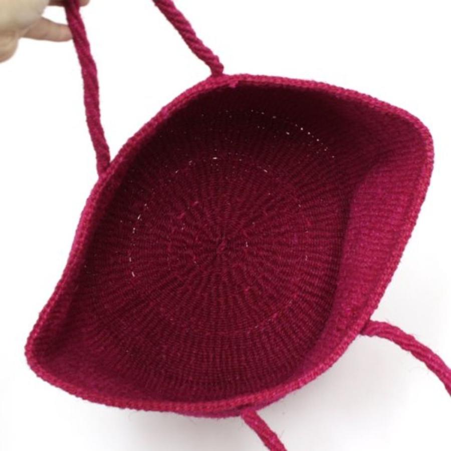 サイザル カゴバッグ ラウンド M / K1104-45 - フシア（ピンク） レディース カゴバッグ 12インチ |  | 03