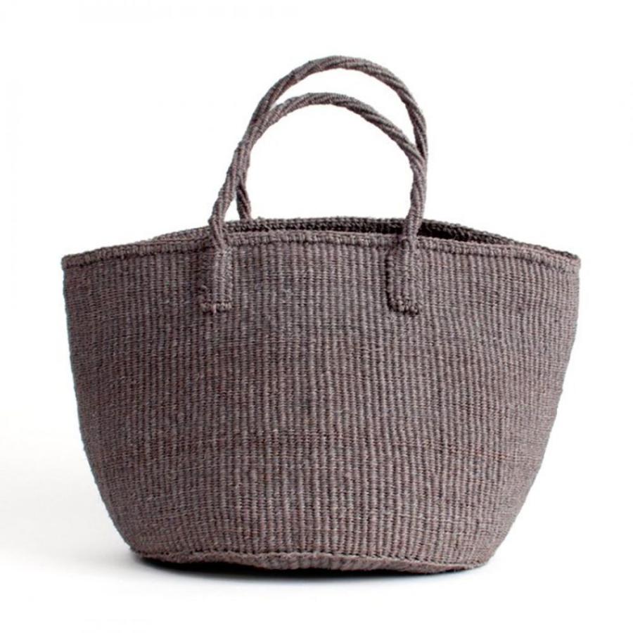 サイザル カゴバッグ ラウンド M / K1104-12 - グレージュ レディース カゴバッグ 12インチ | 