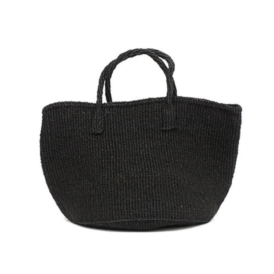 サイザル カゴバッグ ラウンド M / K1104-10 - ブラック レディース カゴバッグ 12インチ | 