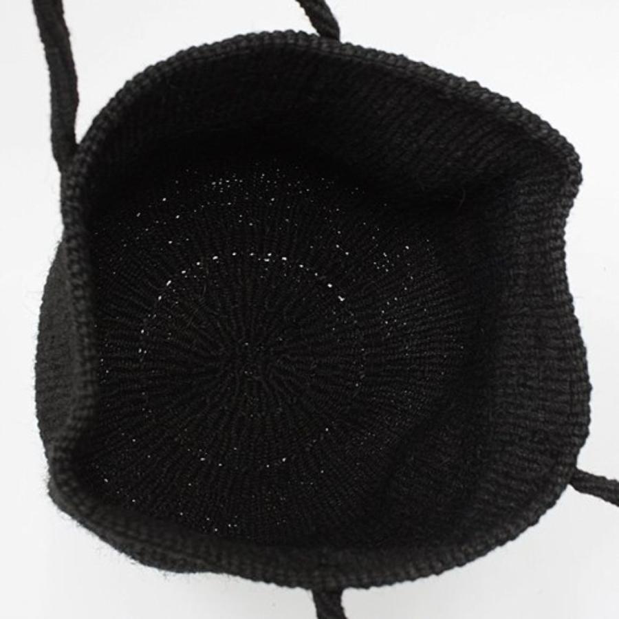 サイザル カゴバッグ ラウンド M / K1104-10 - ブラック レディース カゴバッグ 12インチ |  | 03