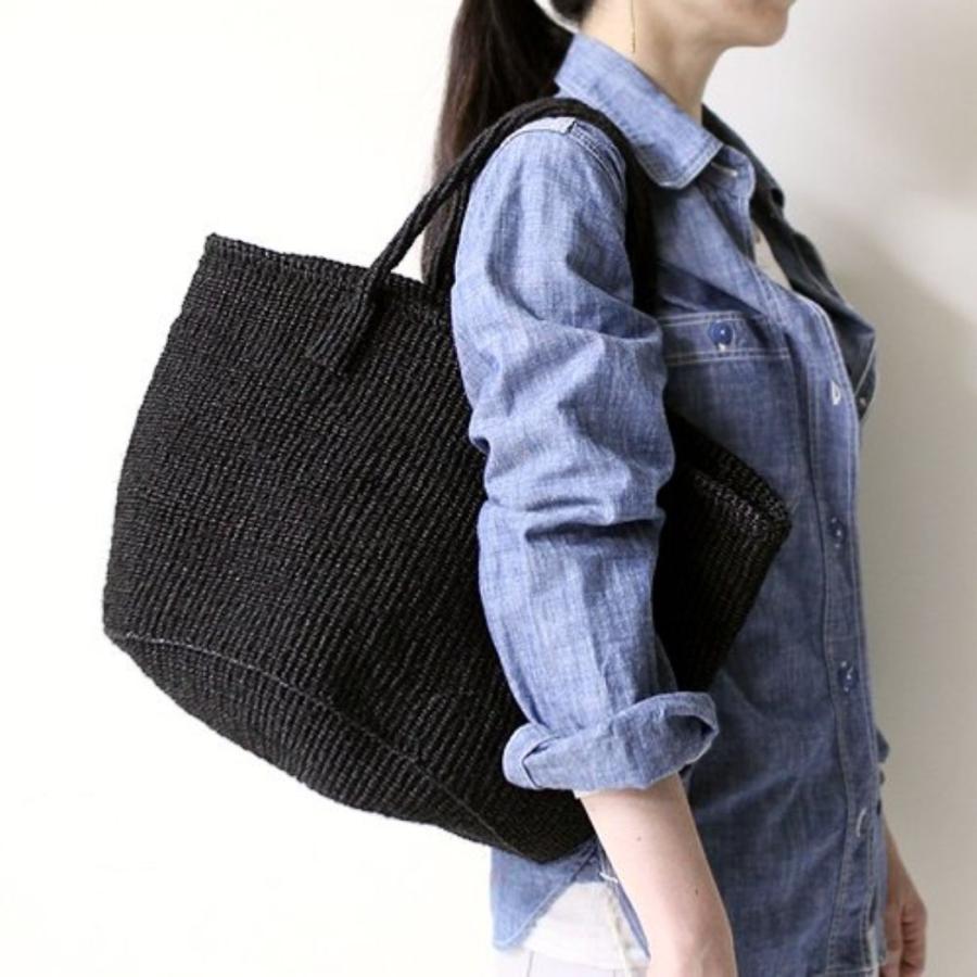 サイザル カゴバッグ ラウンド M / K1104-10 - ブラック レディース カゴバッグ 12インチ |  | 04