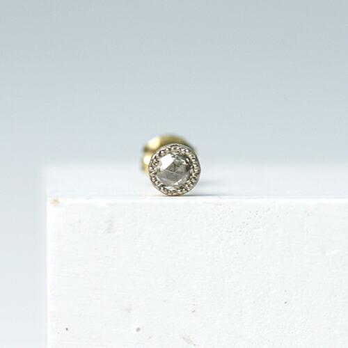 sala（サラ） / k18 ローズカット一粒ダイヤ ピアス (片耳タイプ) | 