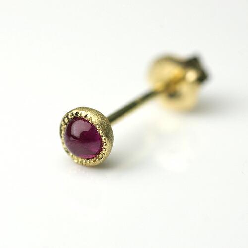 sala（サラ） / k18 一粒ストーン ピアス - ルビー (片耳タイプ) | ルビー | 02