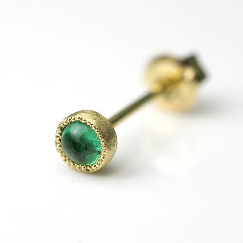 sala（サラ） / k18 一粒ストーン ピアス - エメラルド (片耳タイプ) |  | 02