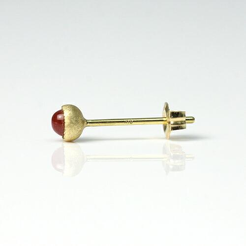 sala（サラ） / k18 一粒ストーン ピアス - カーネリアン (片耳タイプ) |  | 01