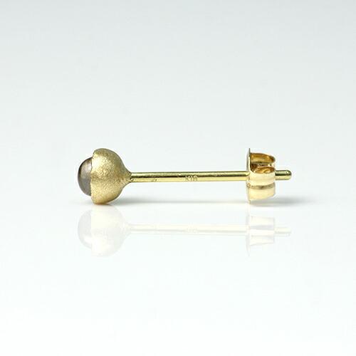 sala（サラ） / k18 一粒ストーン ピアス - スモーキークォーツ (片耳タイプ) |  | 01