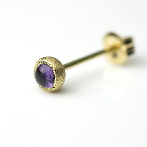 sala（サラ） / k18 一粒ストーン ピアス - アメジスト (片耳タイプ) |  | 01