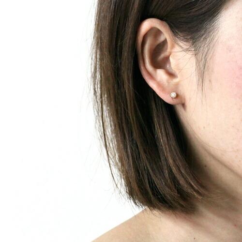 sala（サラ） / k18 一粒ストーン ピアス - パール (片耳タイプ) | パール | 04