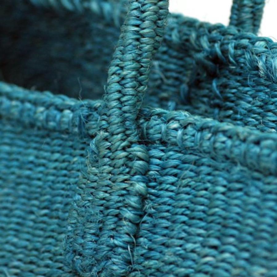 サイザル カゴバッグ ラウンド M / K1104-87 - ターコイズ レディース カゴバッグ 12インチ |  | 03