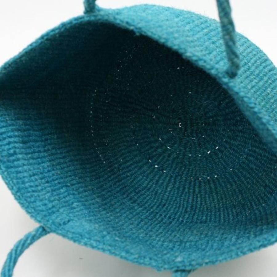 サイザル カゴバッグ ラウンド M / K1104-87 - ターコイズ レディース カゴバッグ 12インチ |  | 05