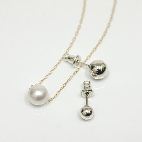 【廃番商品】siki (シキ) / KN01 球体ネックレス - パール | パール | 03