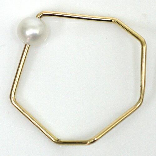siki (シキ) / K18 七角形とパールのリング ゴールド / SK-R13-K18YG |  | 01