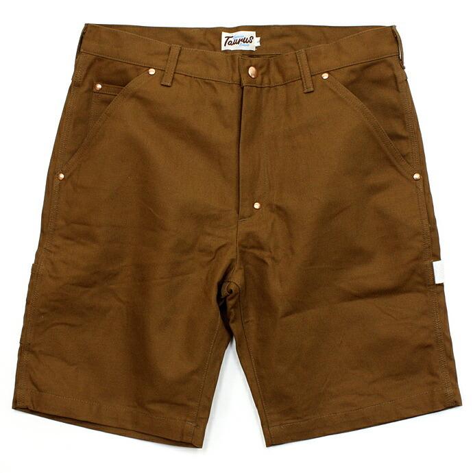 Taurus（トーラス）/ Canvas Tool Shorts キャンバスツールショーツ  ハーフパンツ - Brown   買い回り 買い周り 買いまわり ポイント消化 | 