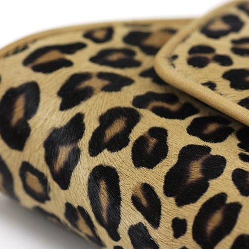 Abas ( アバス ) アニマル パターン クラッチバッグ レオパード レディース バッグ 柄 クラッチ ベージュ レザー ハラコ アニマルプリント マグネット式金具開… | ORCIVAL | 04
