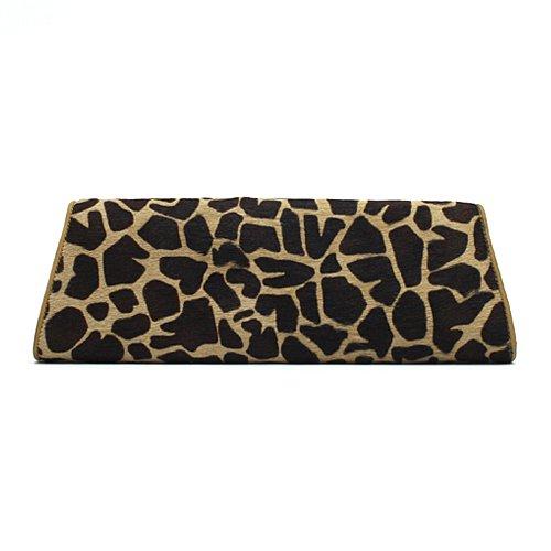 Abas ( アバス ) アニマル パターン クラッチバッグ ジラフ レディース バッグ 柄 クラッチ ベージュ レザー ハラコ アニマルプリント マグネット式金具開閉 … | ORCIVAL | 01