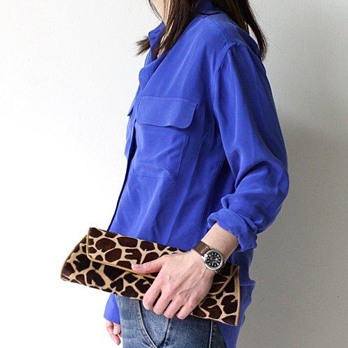 Abas ( アバス ) アニマル パターン クラッチバッグ ジラフ レディース バッグ 柄 クラッチ ベージュ レザー ハラコ アニマルプリント マグネット式金具開閉 … | ORCIVAL | 04