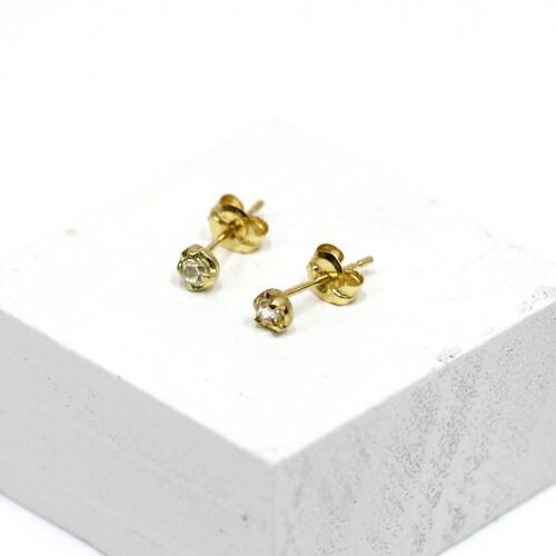 イロンデール エペパン hirondelle et pepin / k18 hp-436 4つ爪ローズカット ダイヤ ピアス  （両耳タイプ） レディース ギフト プレゼント ア… | DAIYA（ゴルフ用品、日用品） | 03