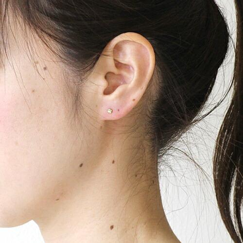 イロンデール エペパン hirondelle et pepin / k18 hp-436 4つ爪ローズカット ダイヤ ピアス  （両耳タイプ） レディース ギフト プレゼント ア… | DAIYA（ゴルフ用品、日用品） | 04