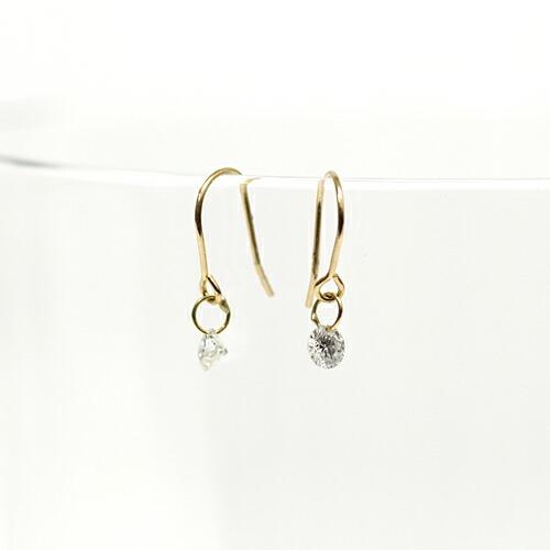 イロンデール エペパン hirondelle et pepin / k18 hp-440 ルース ダイヤ ピアス - ゴールド  （両耳タイプ） レディース ギフト プレゼント ア… | DAIYA（ゴルフ用品、日用品）