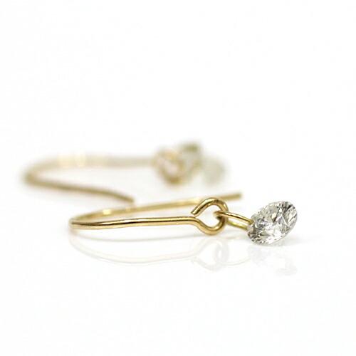 イロンデール エペパン hirondelle et pepin / k18 hp-440 ルース ダイヤ ピアス - ゴールド  （両耳タイプ） レディース ギフト プレゼント ア… | DAIYA（ゴルフ用品、日用品） | 02