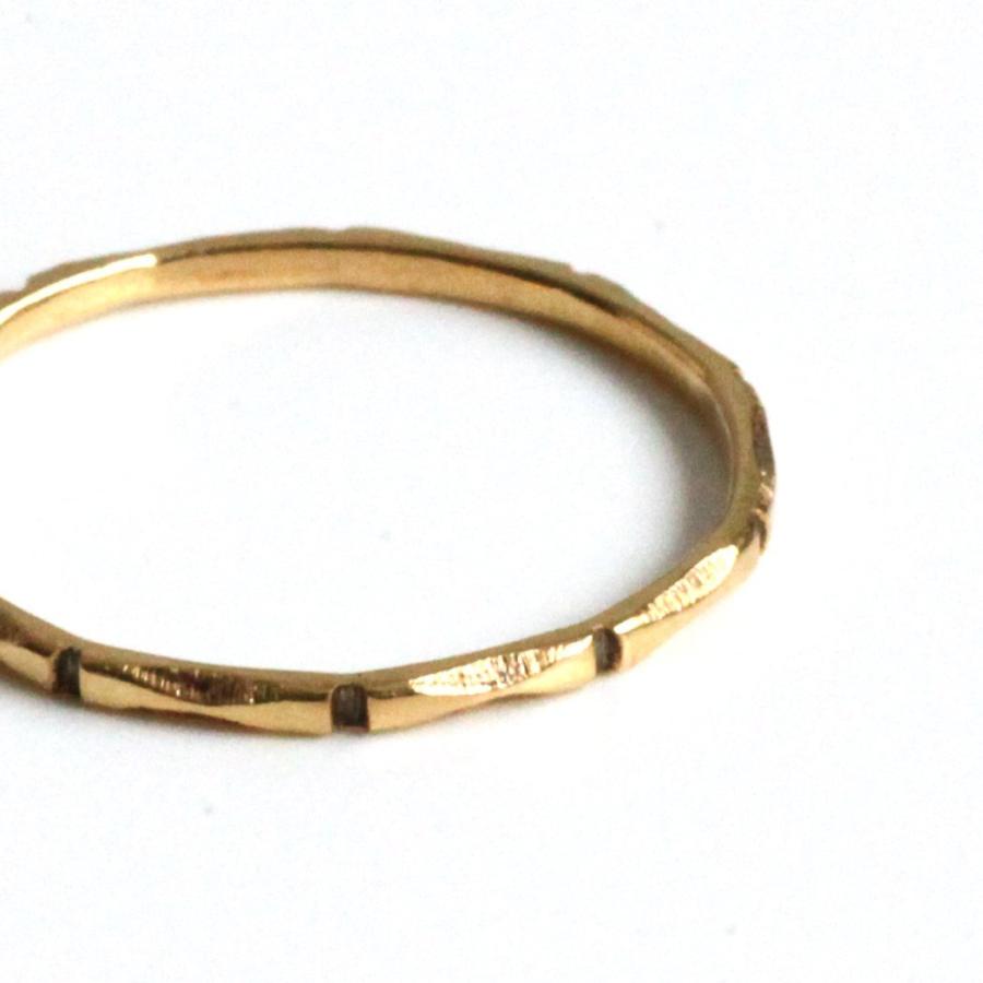 【廃番商品】hirondelle et pepin (イロンデールエペパン) / k18 hr-414 バンブー リング S | hirondelle | 01