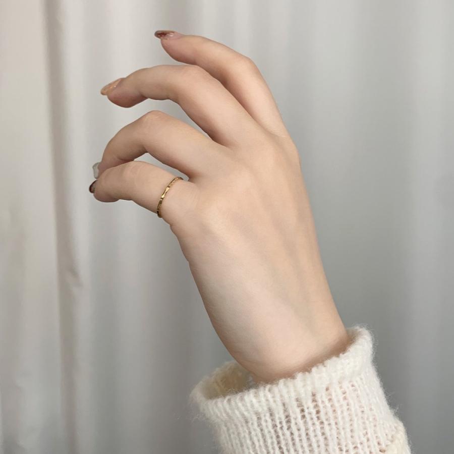 【廃番商品】hirondelle et pepin (イロンデールエペパン) / k18 hr-414 バンブー リング S | hirondelle | 02