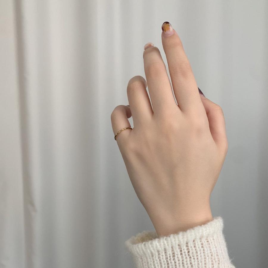 【廃番商品】hirondelle et pepin (イロンデールエペパン) / k18 hr-414 バンブー リング S | hirondelle | 03