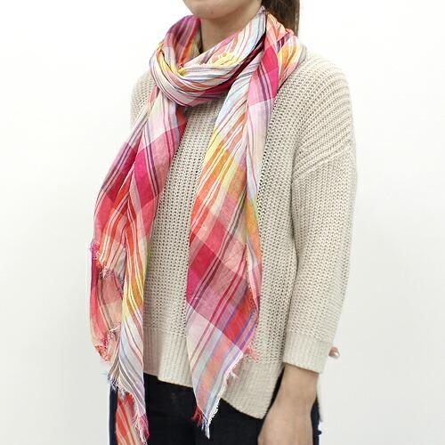 Guillaumond / チェック ストール 720/ピンク | GUILLAUMOND