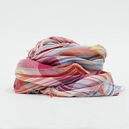 Guillaumond / チェック ストール 720/ピンク | GUILLAUMOND | 01