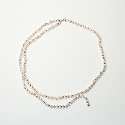 su（スウ） / k10 1 1-2 パール ネックレス 01 - レッド レディース ギフト プレゼント アクセサリー ジュエリー 20代 30代 40代 50代 60代 | パール