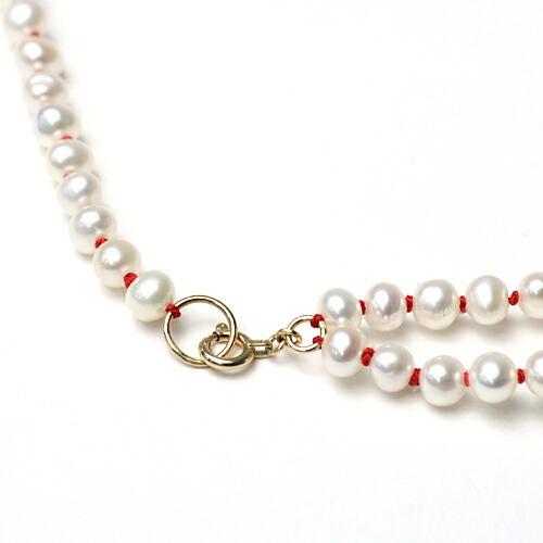 su（スウ） / k10 1 1-2 パール ネックレス 01 - レッド レディース ギフト プレゼント アクセサリー ジュエリー 20代 30代 40代 50代 60代 | パール | 01