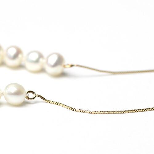 su（スウ） / k10 UPSIDEDOWN パール ロングネックレス レディース ギフト プレゼント アクセサリー ジュエリー 20代 30代 40代 50代 60代 | パール | 01