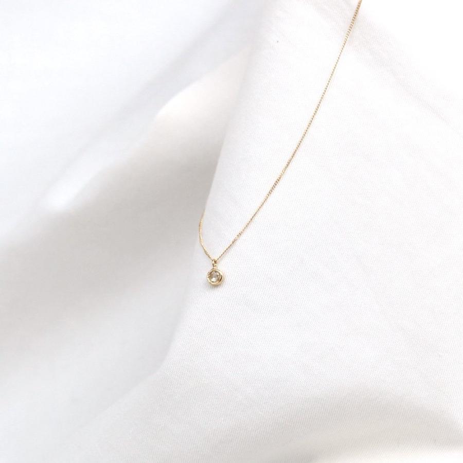 【廃番商品】hirondelle et pepin（イロンデールエペパン） / k18 hn-425 ローズカット ダイヤ ふくりん ネックレス | DAIYA（ゴルフ用品、日用品） | 02