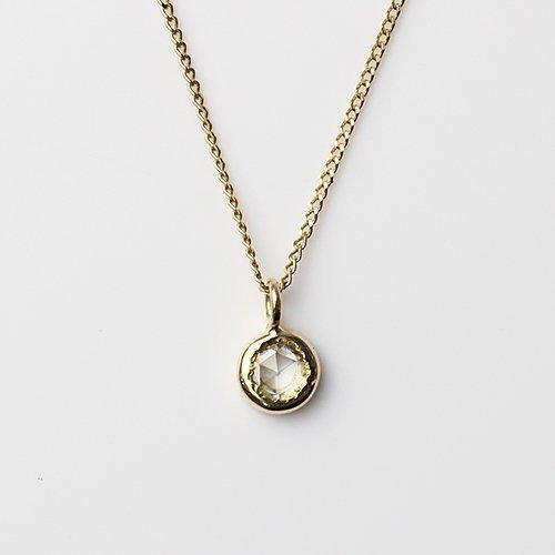 【廃番商品】hirondelle et pepin（イロンデールエペパン） / k18 hn-425 ローズカット ダイヤ ふくりん ネックレス | DAIYA（ゴルフ用品、日用品） | 04