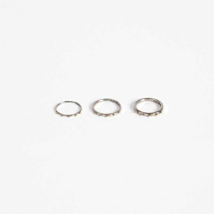 イロンデール エペパン hirondelle et pepin / pt pr-66 ドット リング コンビ L レディース 指輪 ギフト プレゼント 記念日 アクセサリー ジュ… | hirondelle | 10