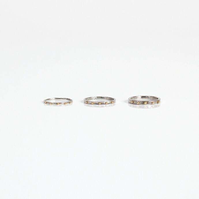 イロンデール エペパン hirondelle et pepin / pt pr-66 ドット リング コンビ L レディース 指輪 ギフト プレゼント 記念日 アクセサリー ジュ… | hirondelle | 11